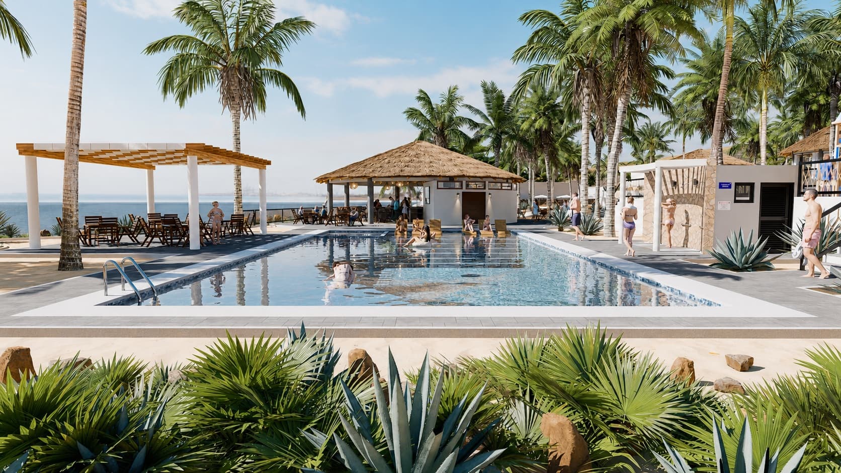 Propuesta renderizada del Club de Playa CDP